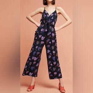 Anthropologie Moulinette Soeurs Willa‎ Tie Waist Jumpsuit jersey stretchy small